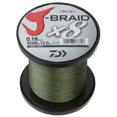 Daiwa Daiwa J-Braid X4 3000 Yard Spool 30LB Test - Dark Green JB4U30-3000DG